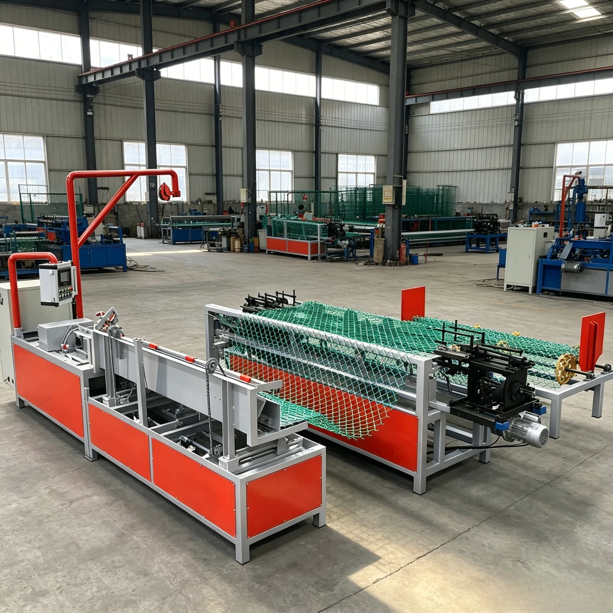 China Manufacturer's Full Automatic Chain Link Fence Weaving Machine High Quality Wire Mesh Making Machinery Customized