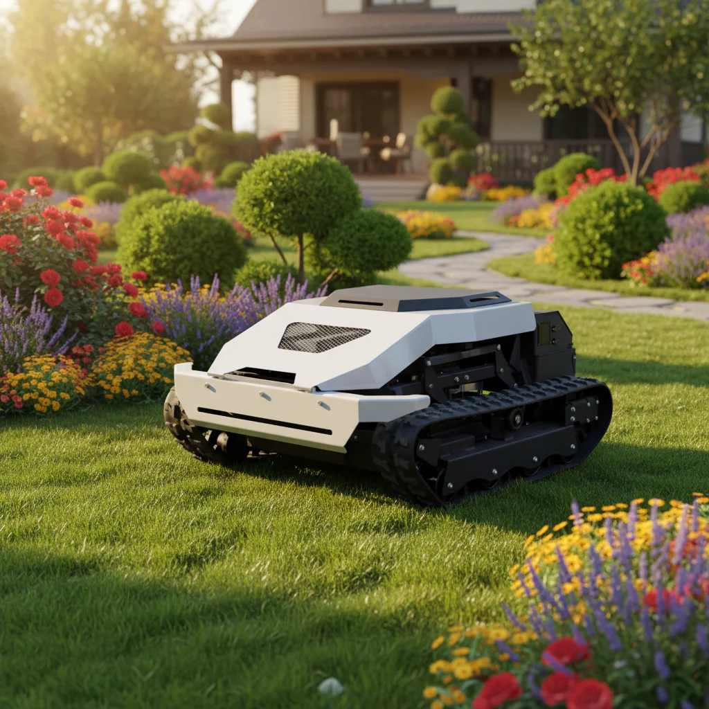 

Customize Professional Remote Control Crawler Grass Cutter Wide Cutting Path Lawn Mower For Farm