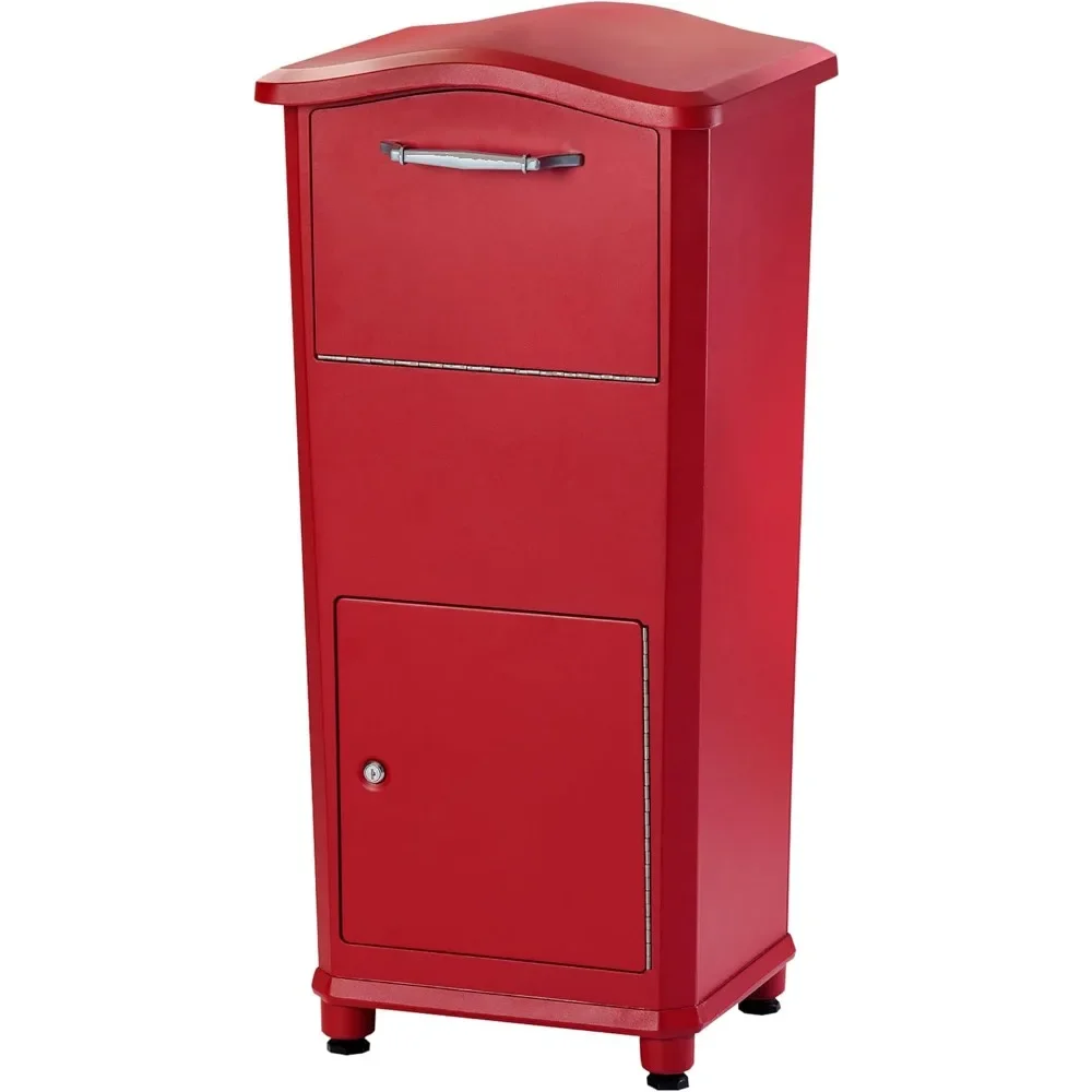 Mailboxes 6900R Elephantrunk Parcel Drop Box - Red for Safe and Secure Package Delivery