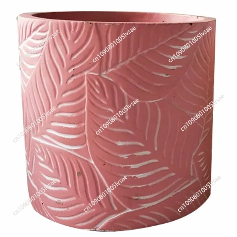 Large Silicone Molds for Pots Novelties Home Garden Planters Gypsum Molds Leaf Pattern Cement Flower Pot Concrete Moulds
