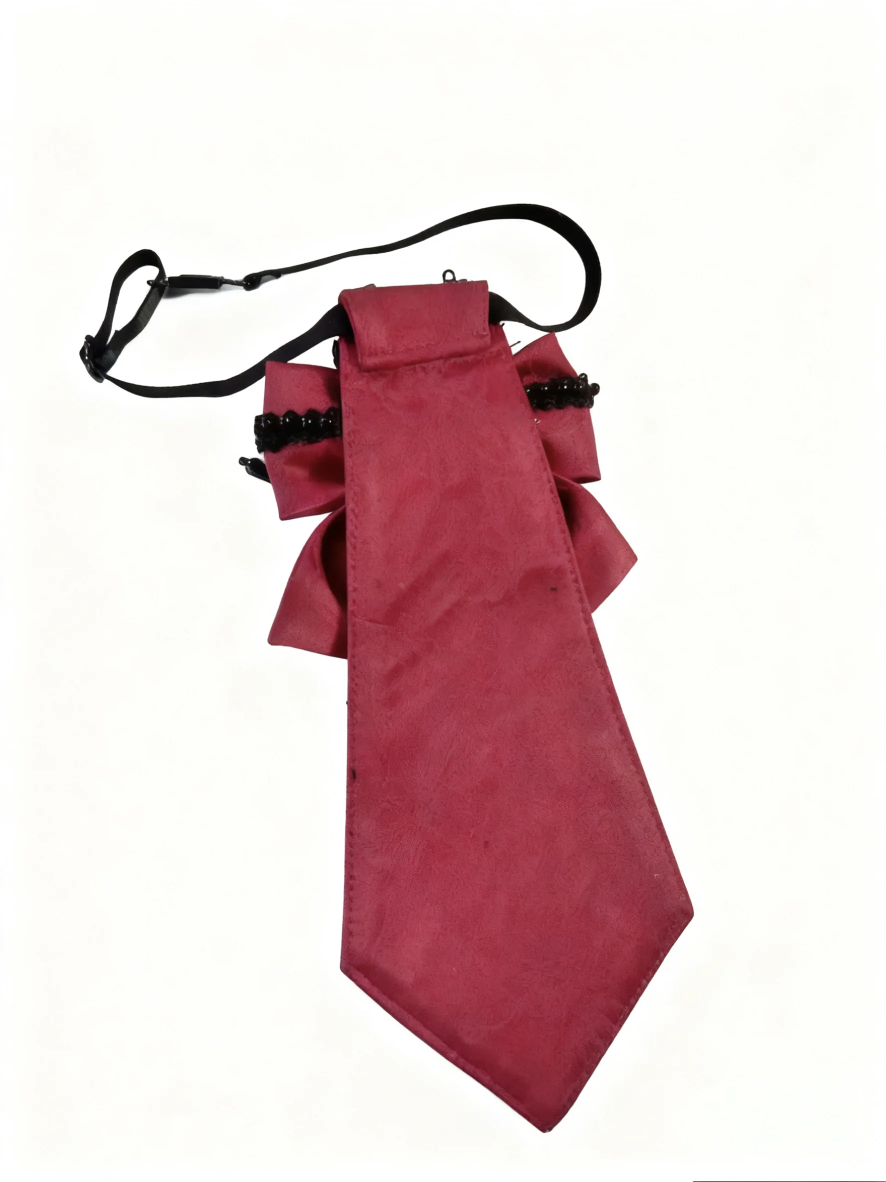 الرجعية شخصية JK الياقات الموحدة لؤلؤة الصليب وشاح الزخرفية القوطية روز نمط الظلام ربطة القوس فيونكة