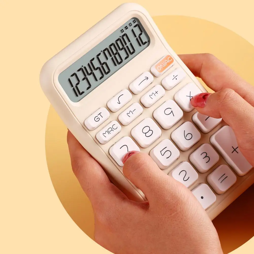 Kalkulator kompak Desktop tahan lama, kalkulator kompak dengan tampilan layar untuk penggunaan kantor sekolah rumah meningkatkan efisiensi akurasi Premium