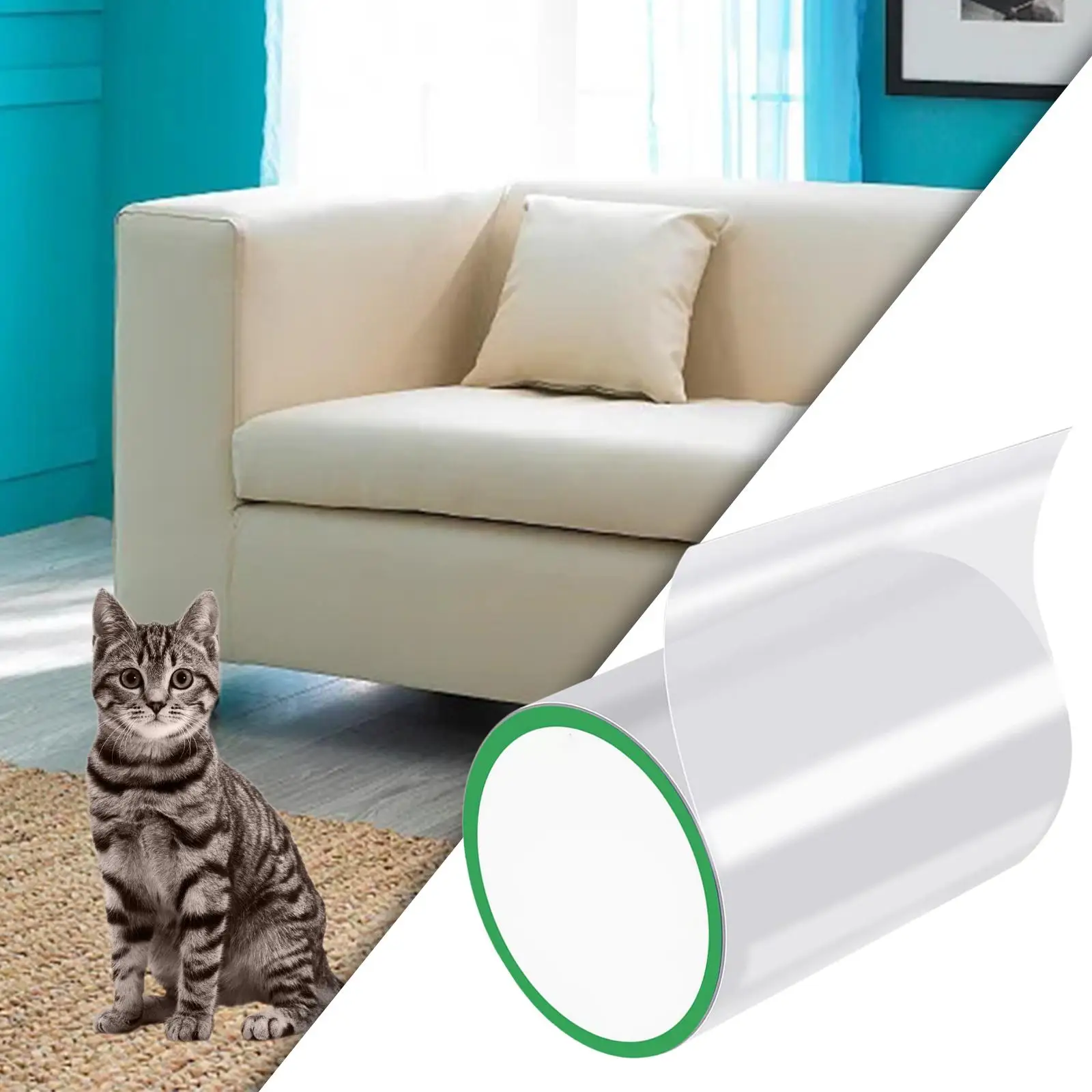 Anti Cat Scratch Tape Dog Scratch Prevention Sofa Door Corner Cat Scratch Guard Pet Protection Film for Doors Sofa Couch Carpet