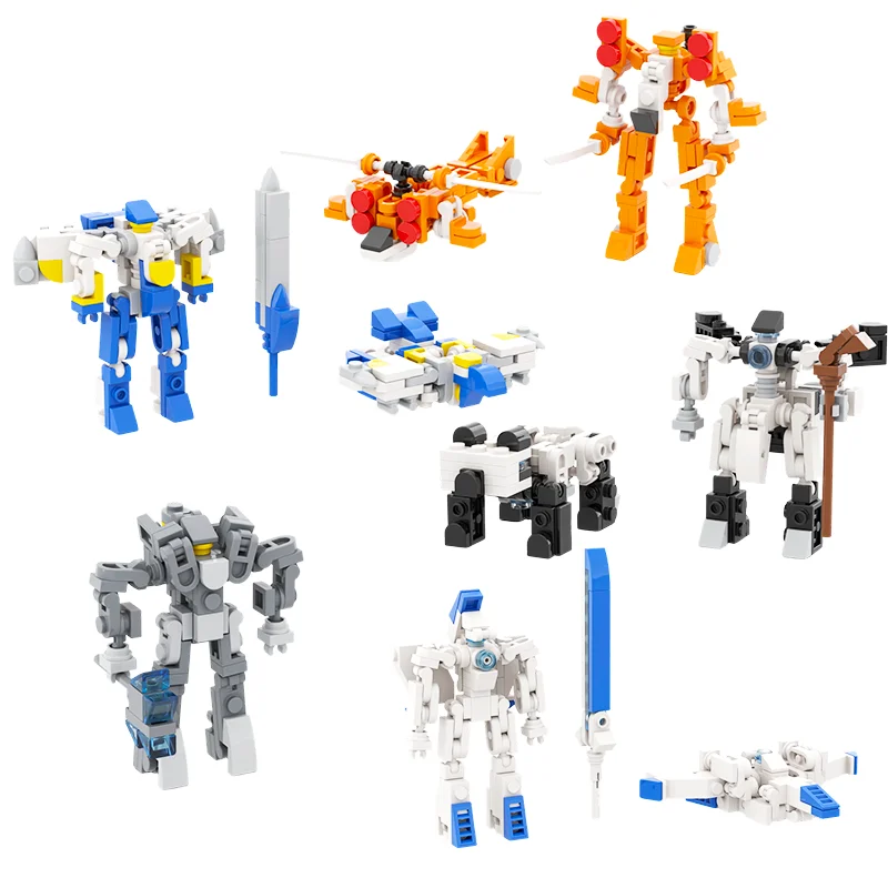 New Transformable Toy 2in1 Mecha set MOC Fighter Jet Warrior Robot Action Figures Building Blocks Bricks Kits Toys Model Gifts