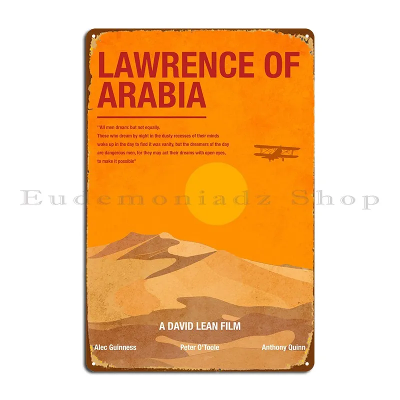 Lawrence Of Arabia Metal Signs Plaques Designing Decoration Cave Create Tin Sign Poster