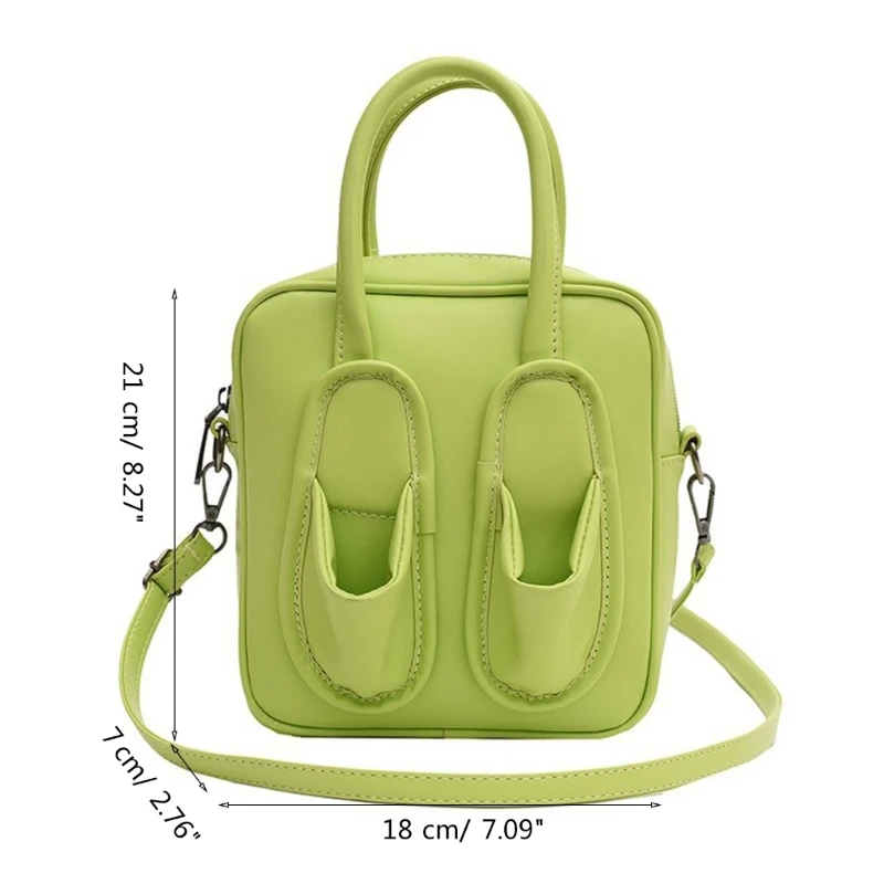 2023 Nieuwe Vrouwen Kleine Messenger Bag Student Schoudertas Grappige Slippers Crossbody Tas Eenvoudige Boekentas Handtas voor