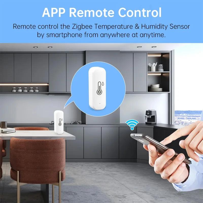 Zigbee WiFi Temperature And Humidity Sensor APP Remote Monitor For Smart Home var SmartLife WorkWith Alexa Google Assistant