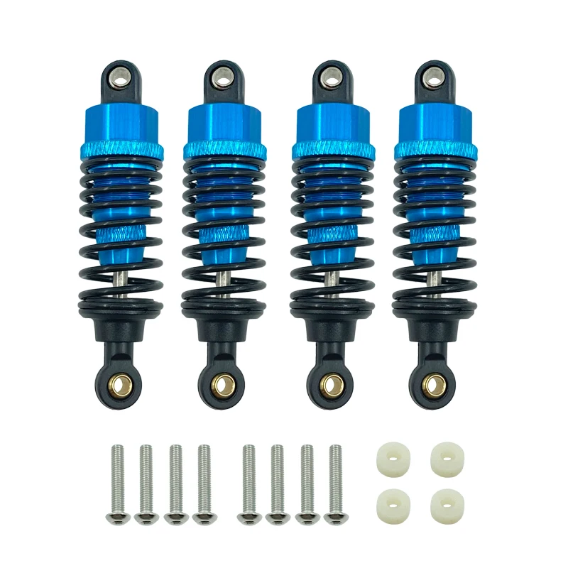 4Pcs Aluminum Alloy Shock Absorbers Damper Set for -01 TT01 -02 TT02 1/10 RC Car Upgrade Parts,Blue