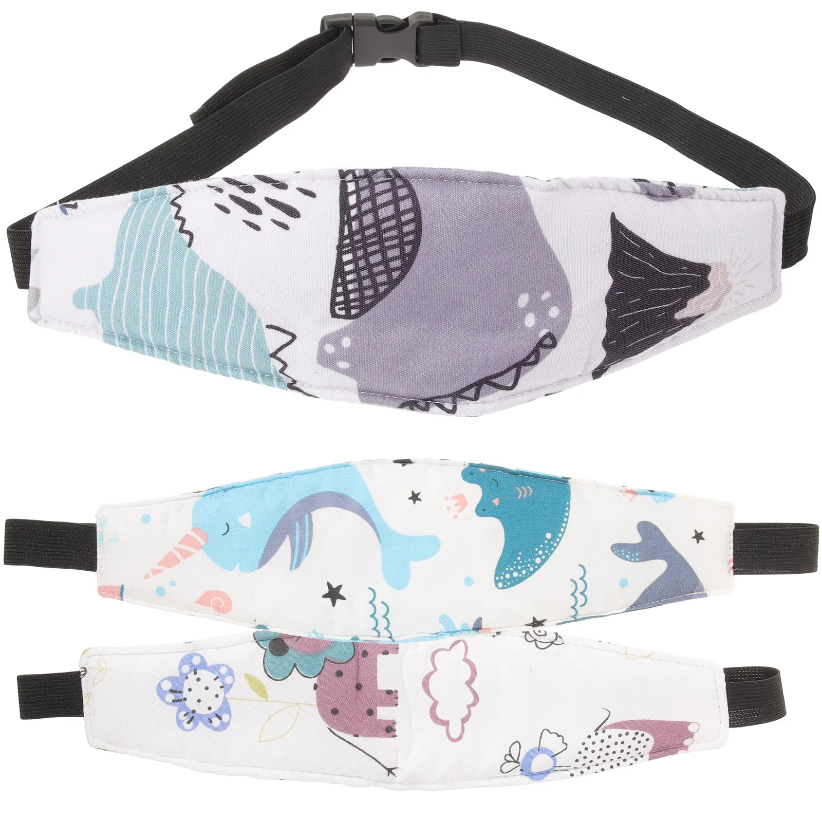 Mascarilla de seguridad para asiento de bebé, 3 piezas, diadema, correa para cochecito, mascarilla para dormir infantil, soporte para carrito,