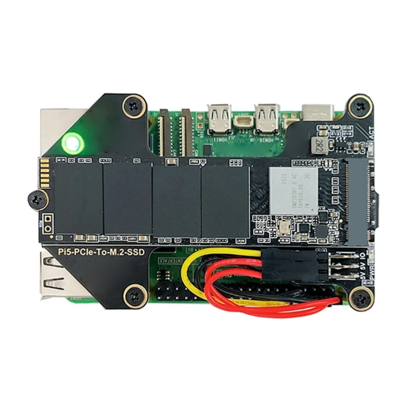 652F PCIE to M.2 SSD Expansion Board For RPi 5 Easy Installation PCIE NVME Support Conversion Board