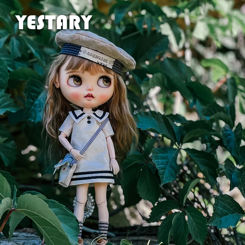 YESTARY Blythe Clothing BJD Doll Accessories For DIY Fashion Clothes Toys Sister Navy Style Finished Products For Clothes Girl