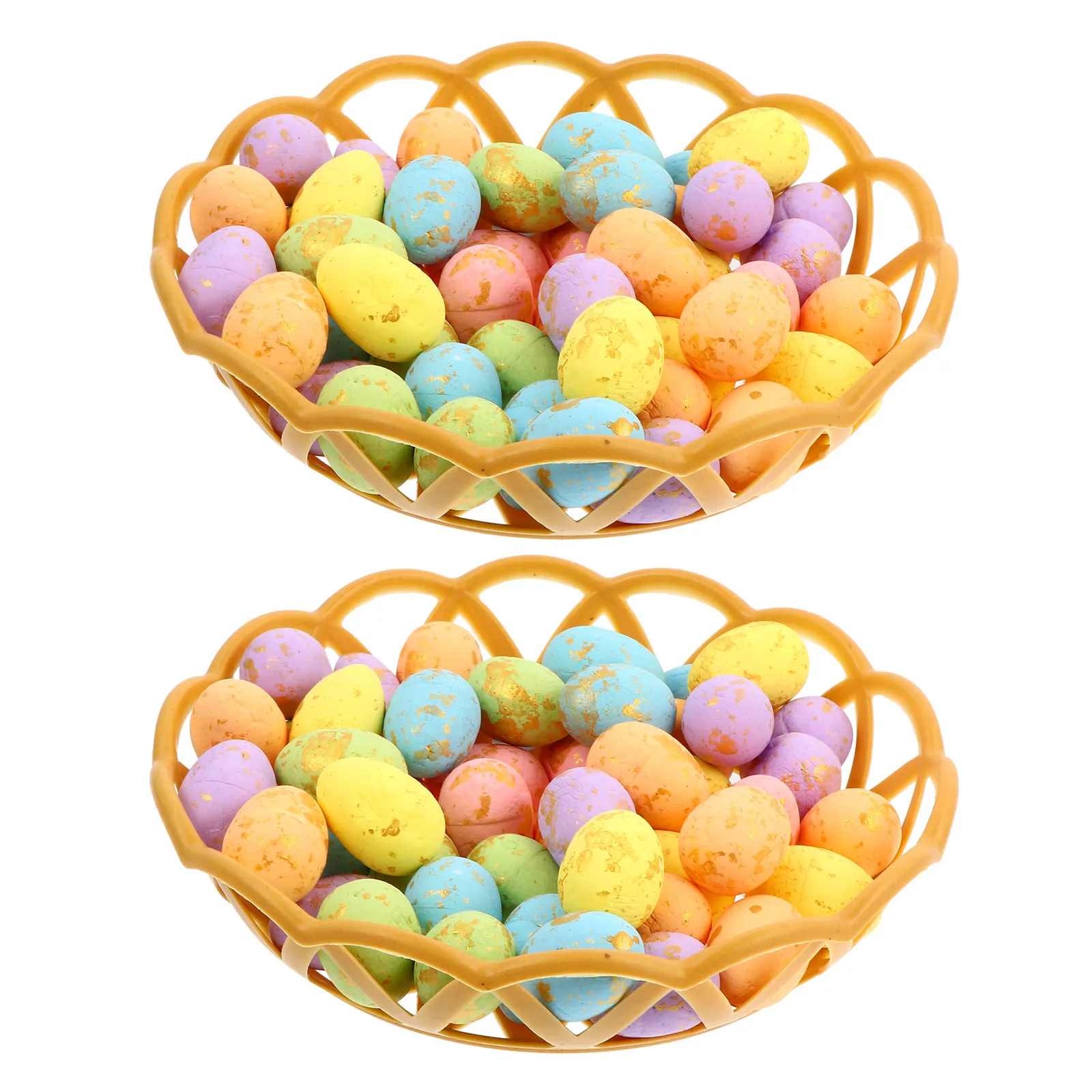 100Pcs Easter Egg Decoration Festival Simulation Colorful Eggs Party Supply Creative Props for Home Festival Scene Decor