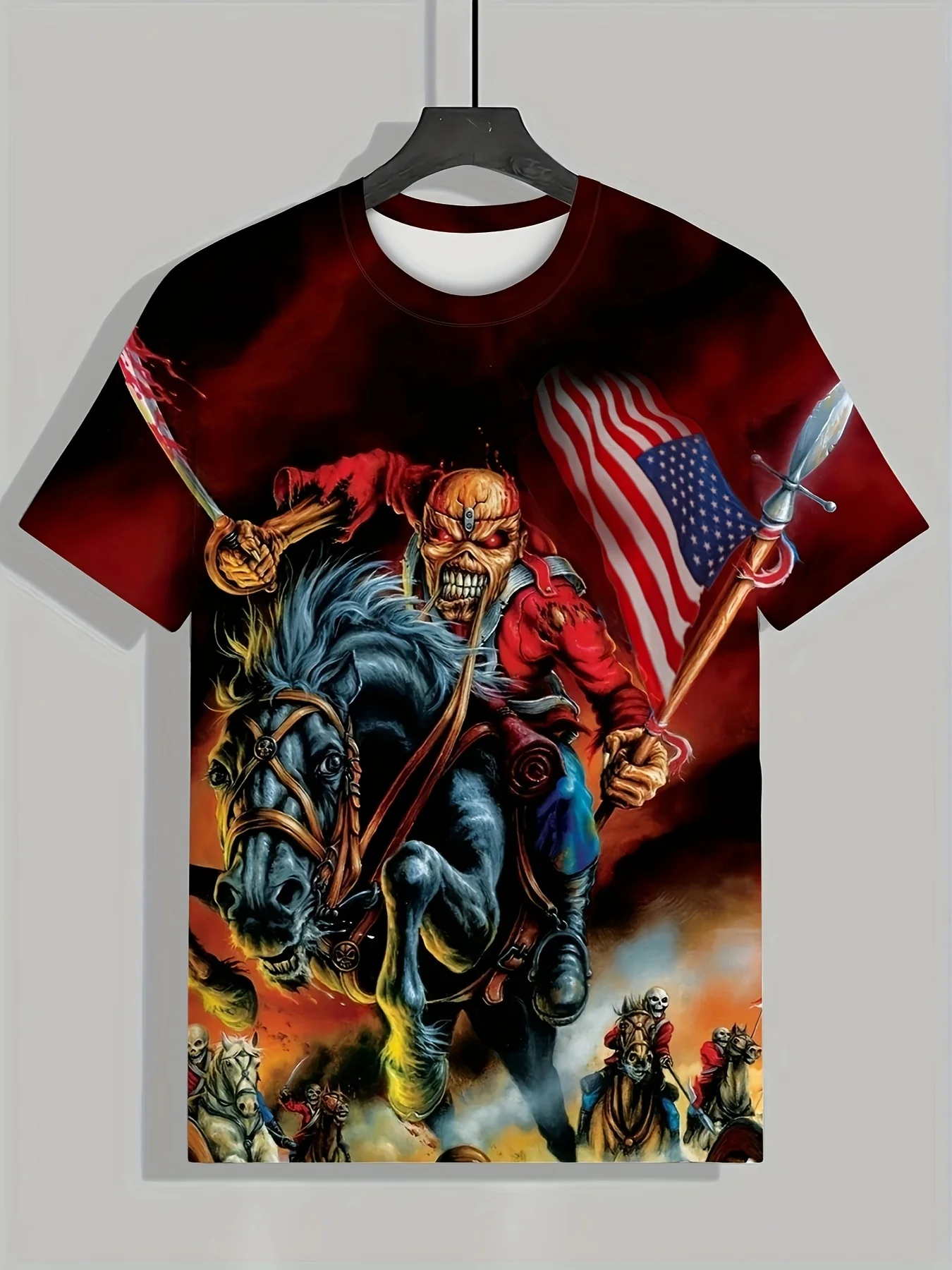 Bold Monster Graphic Tee for Plus Size Men - Summer-Ready, Comfortable Short Sleeves, Eye-Catching Design  A Stylish Must-Have image 5