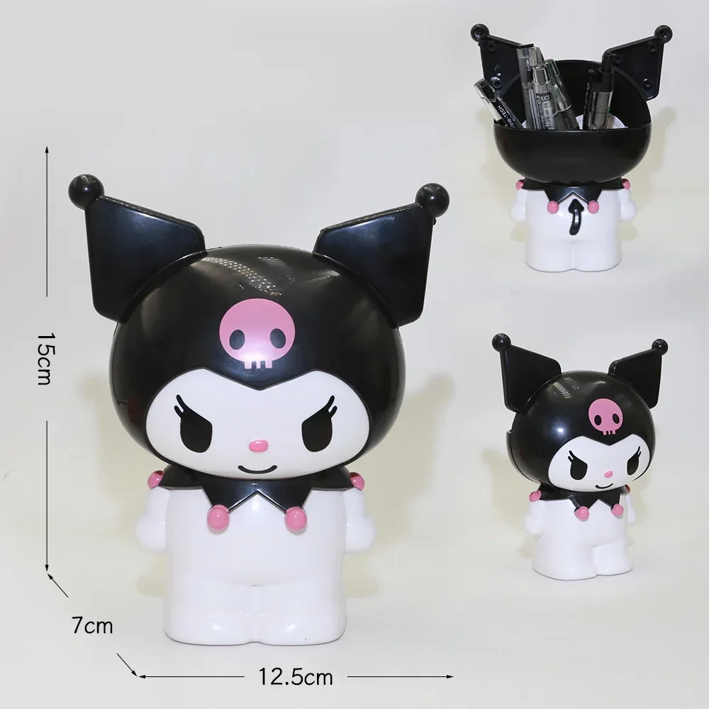 حاوية أقلام هالو كيتي كورومي لطيف ماي ميلودي حامل فرشاة للمكياج غرفة النوم سطح المكتب تخزين مدخل صندوق تخزين الهدايا