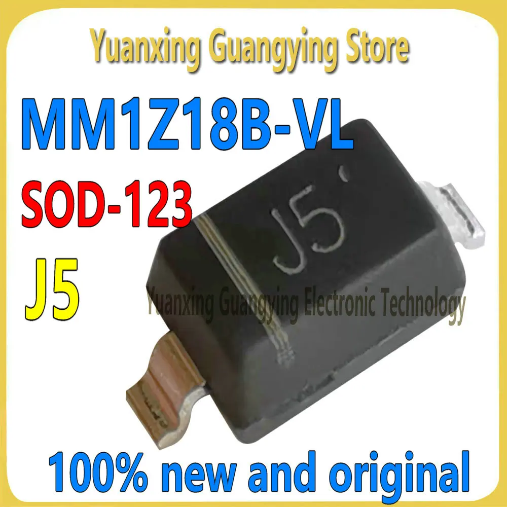 (100 pieces) MM1Z18V MM1Z18B-VL Marking: J5 5J SOD-123 1206 Voltage Regulator Diode 0.5W 18V 100% Brand New Original Packaging