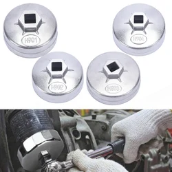 1Pcs New Aluminum Cup Type Oil Filter Cap Wrench Socket Auto Hand Repair Removal Tools