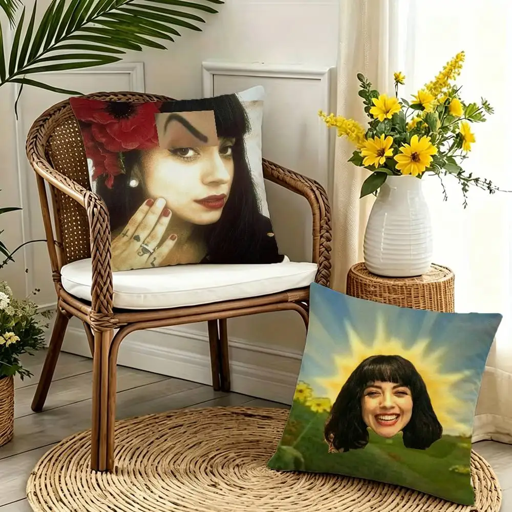 

FEMME FATALE M-Mon L-Laferte Funny Double-sided print Pillow Case for Sofa Living Room Home office Decor Protective Cover