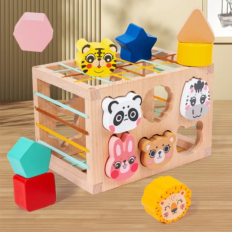 Montessori educação brinquedos de madeira diy quebra-cabeça blocos de construção emparelhado cor cognitiva ocupado jogos de tabuleiro brinquedo sensorial da criança brinquedos presente