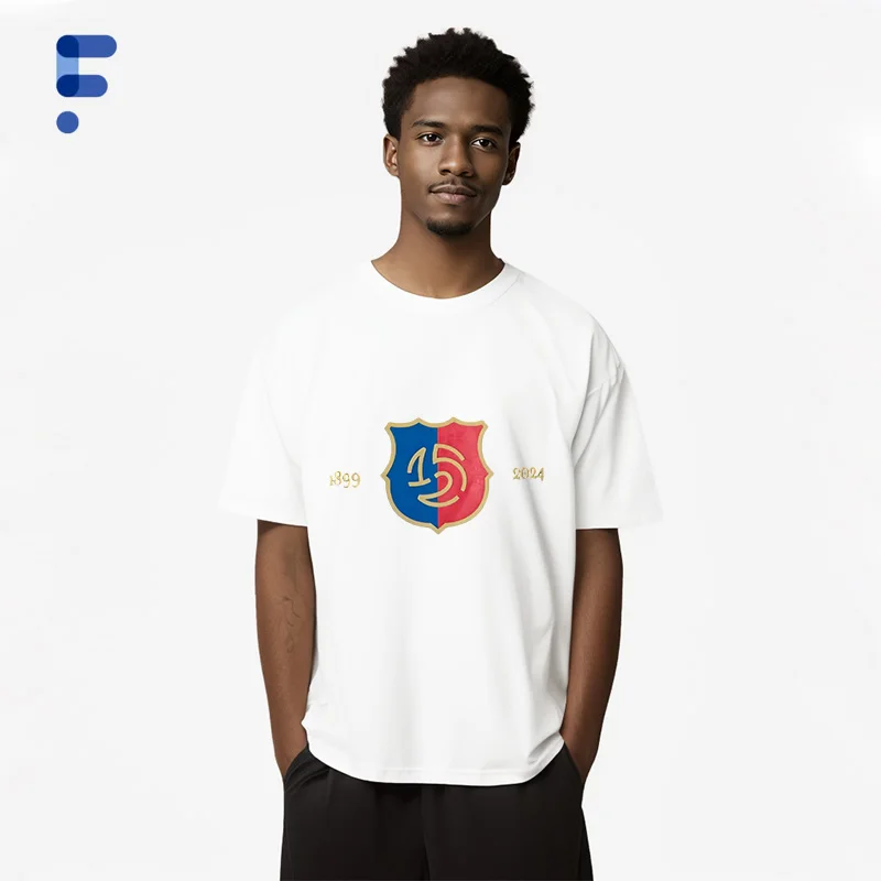 

Хлопковая футболка Barcelona ort Sve круглого цвета Ne Loose Fit ex Fooall Kit 899, памятная повседневная спортивная одежда