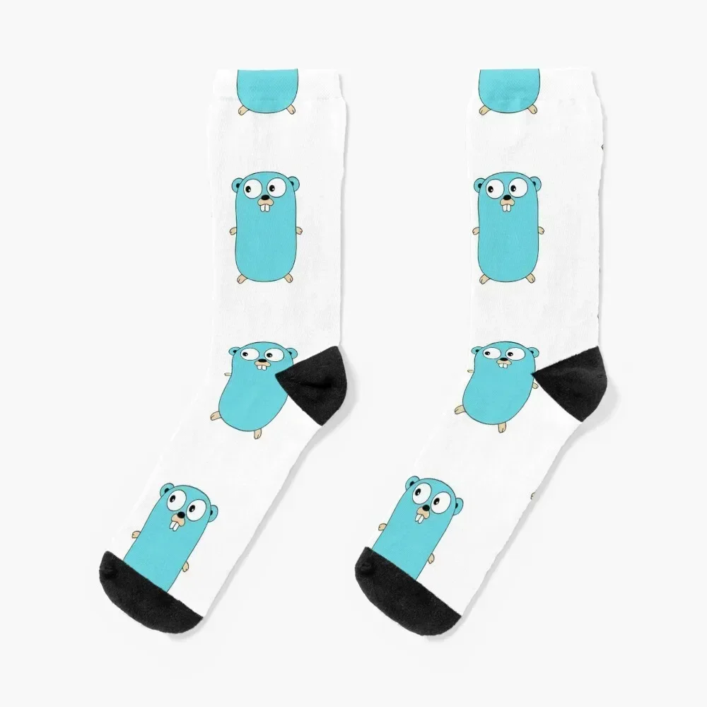 

The Go Gopher: Official Golang Logo Socks sports stockings winter anti slip football Boy Socks Women's