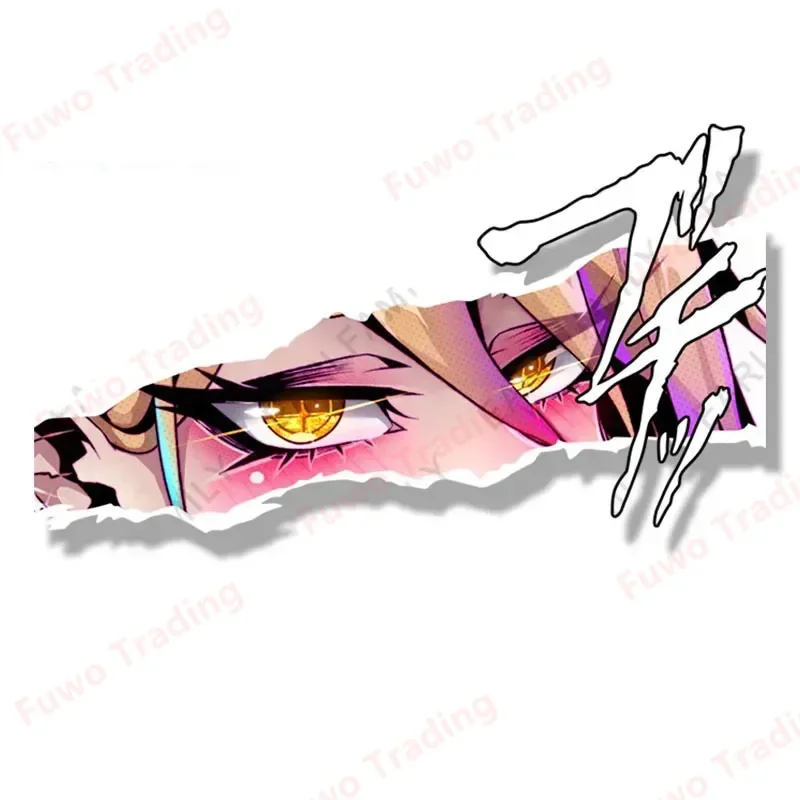 Hot selling Bikini Power Car Sticker Anime Chainsaw Man Fanart Waifu Decal Window Trunk Decor Cartoon Peek Girl Sticker