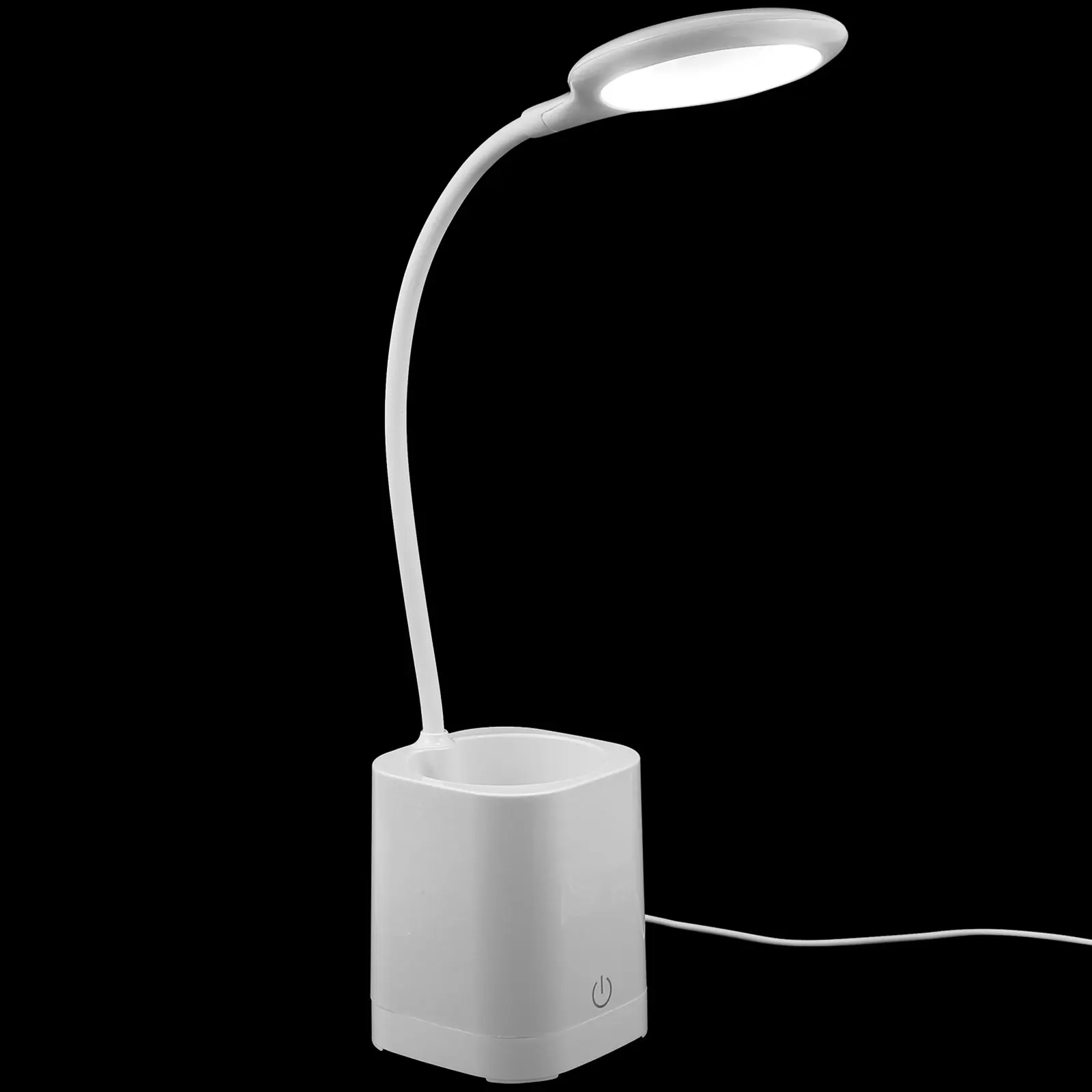 

Перезаряжаемая настольная лампа с USB и отсеком для ручек, сенсорным диммером, для детей, студентов, учебы и офиса