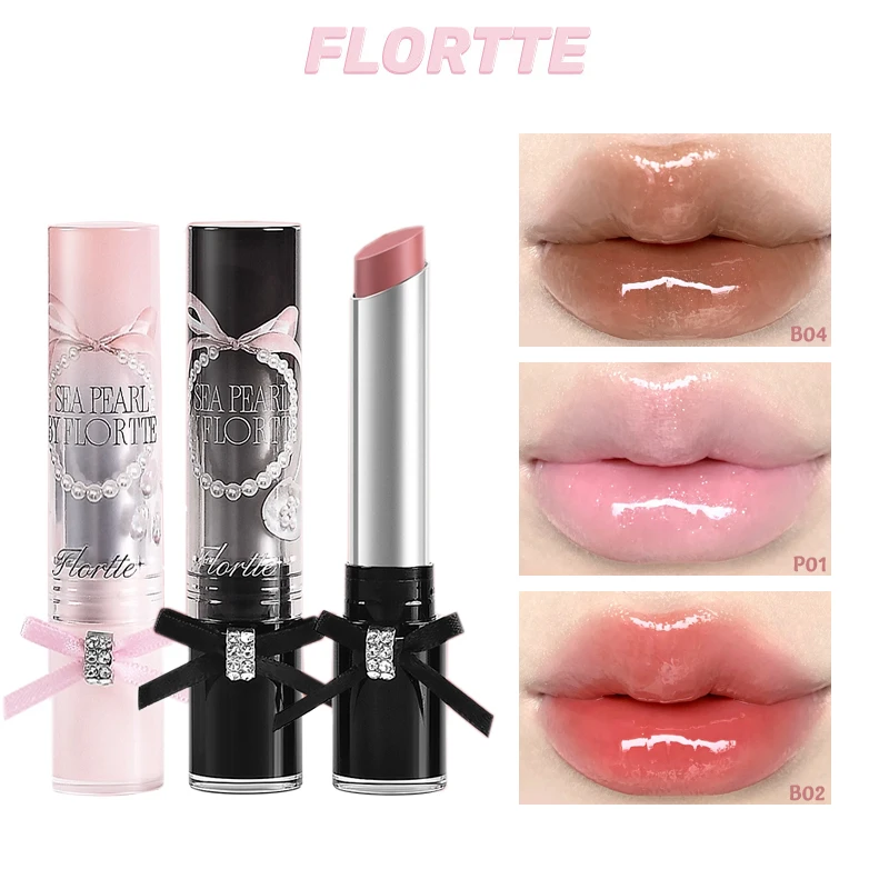 

FLORTTE Блеск для губ с зеркальной отделкой, пятно для губ, увлажняющая чашка с антипригарным покрытием, чехол в форме банта, ежедневный водянистый тюбик, косметика