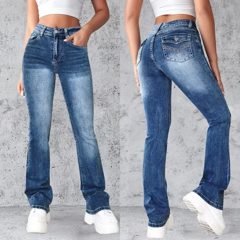 

Vintage Spice Girls Jeans Women's Skinny Slim-Fit High Elastic Micro-pull Pants