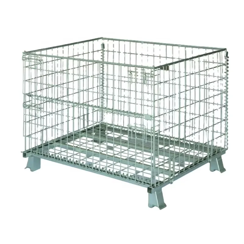 Logistics warehouse transports 1000kg steel wire mesh storage cage high quality and high material