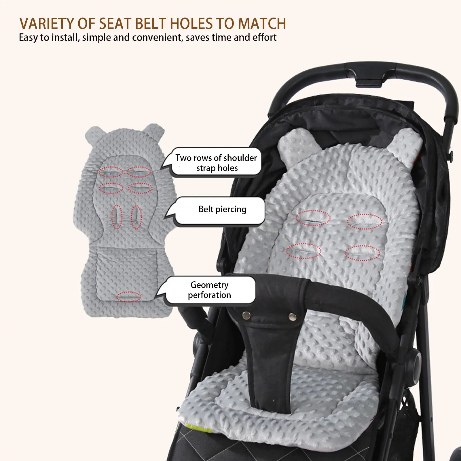 Baby Stroller Accessories Cotton Diapers Changing Nappy Pad Seat Carriages/Pram/Car General Mat for New Born Accessories