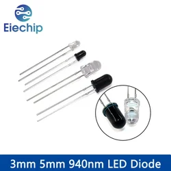 20pcs/set 3mm 5mm LED Diode Kit 940nm F3 F5 Infrared Emitter and IR Receiver Diodes