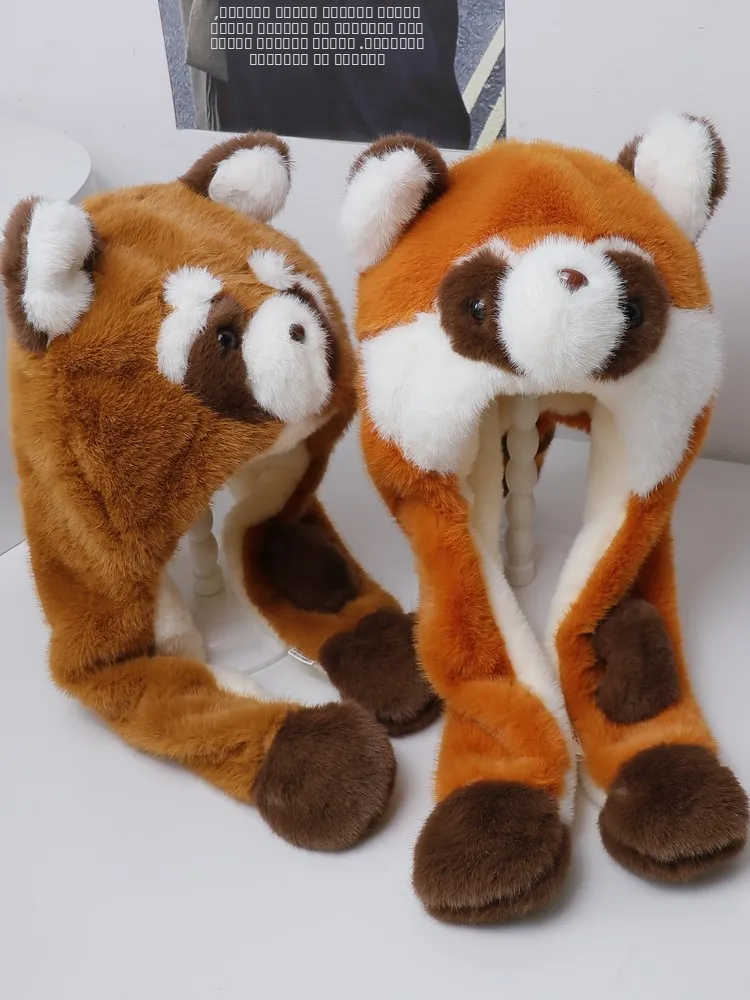 愛らしい厚手のフリース子供用冬帽子パンダイヤーウォーマー防風保護耳暖かかかわいい小さなパンダ帽子