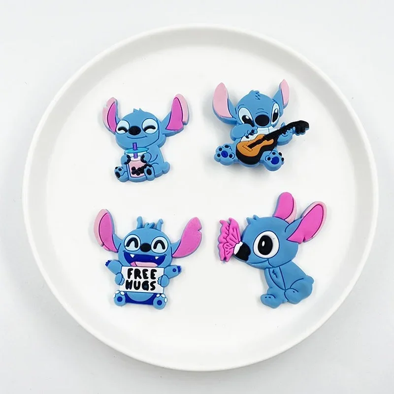 4Pcs Disney Stitch Cartoon Shoelace Buckle for Air Force One AF1 Canvas Shoes Shoes Buckle Cute Decorative Accessories Lace Lock