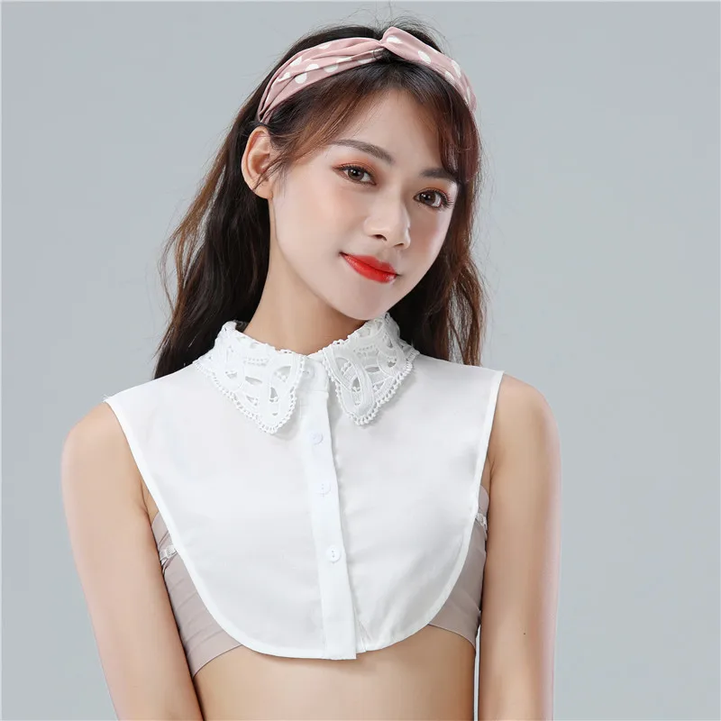 Women Autumn Fake Collar Korean Detachable False Collar Removable Blouse Lapel Elastic Collar Tie Women Clothes Accessories