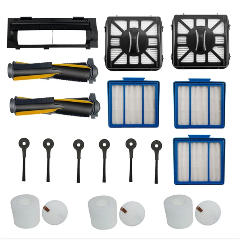 2025 · استبدال الأسطوانة الجانبية فرشاة فلتر HEPA تصفية القطن لملحقات المكنسة الكهربائية Co Shark IQ RV1001AE RV101