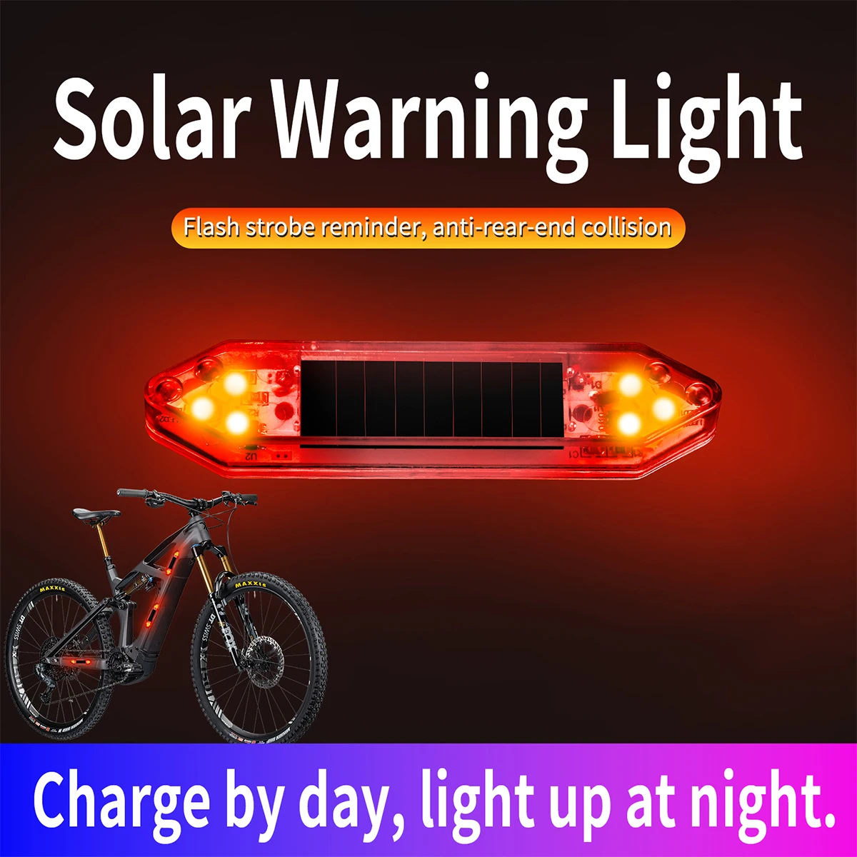 Solar Power Car Mini LED Warning Light Flashing Dummy Alarm Lamp Night Security Simulated Alarm Wireless Anti-Theft Caution Lamp