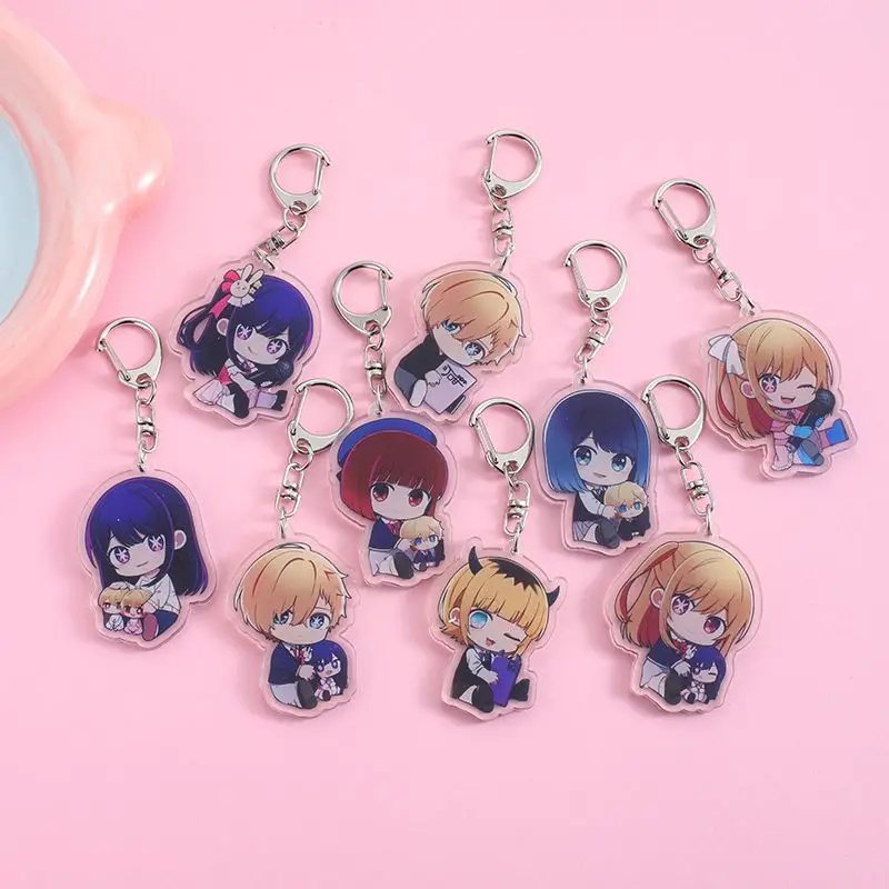 Acrylic Cartoon Anime Pendant Keychains Holder Car Key Chain Key Ring Bag Hanging Jewelry Gifts Accessories Oshi no Ko IMDb