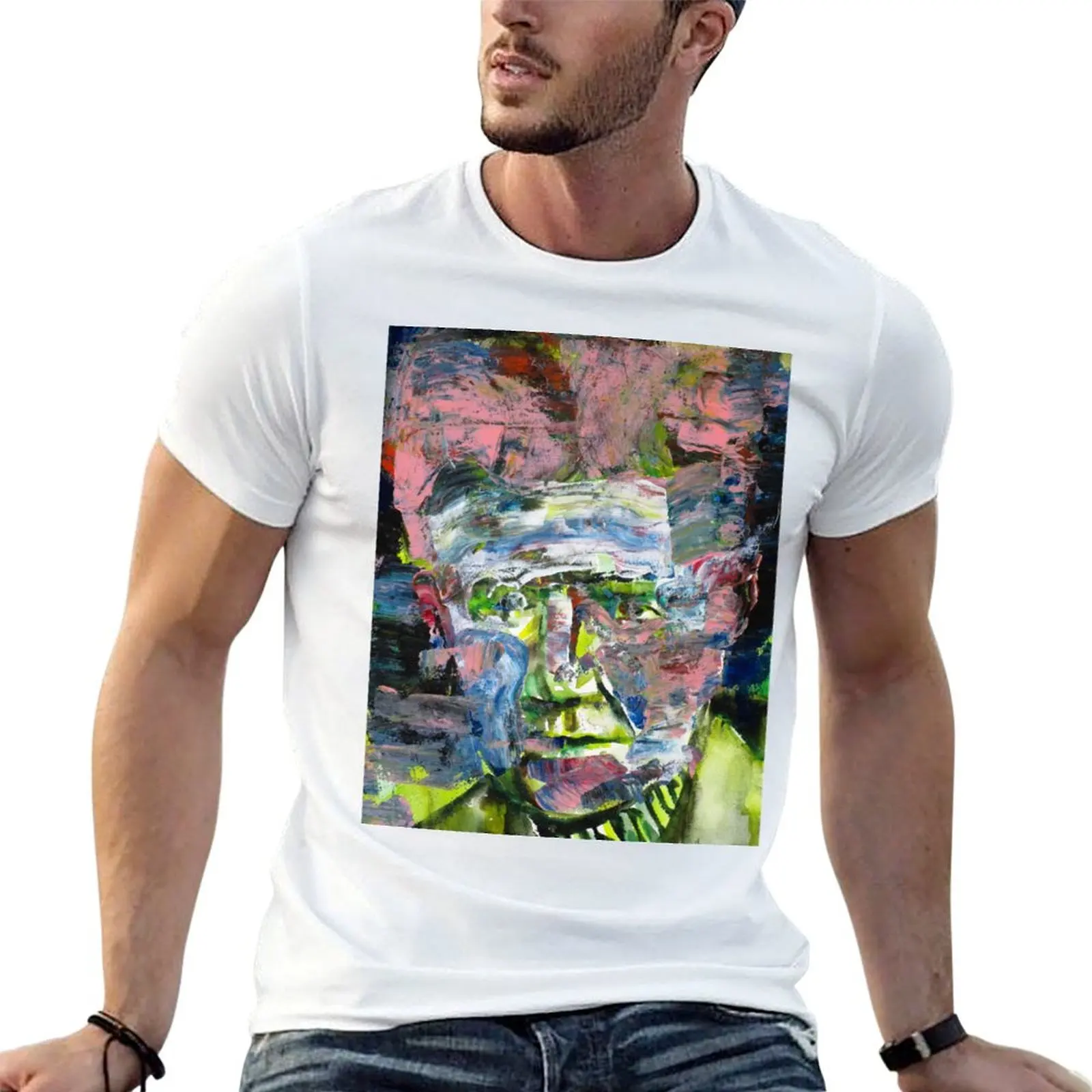 

Мужская рубашка EMIL and акварельная футболка, хлопковые портретные футболки для хлопка, акриловые футболки CIORAN