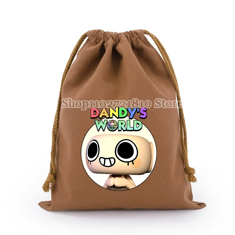 Dandys Worlds Drawstring Bags Cartoon Game Figures Handbags Storage Party Candy Jewelry Packaging Bags Decoration Pouches Gift