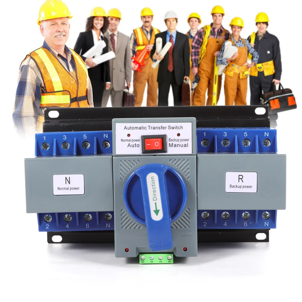 

220V 63A 4P Dual Power Automatic Transfer Switch Generator Changeover For Home And Industrial Use