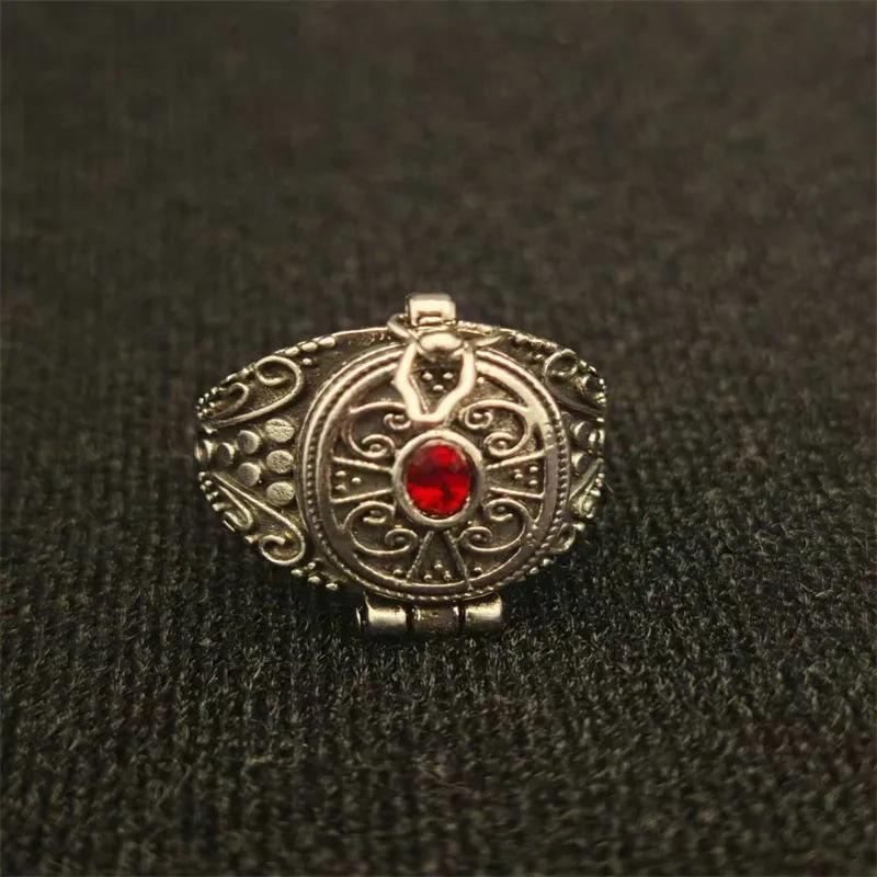 Bague Gothique Créative pour Femme, Personnalité, Peut s'Ouvrir pour Contenir des Objets, Niche, Rétro, Tendance, Bijoux de Vacances, Accessoires, Nouveau