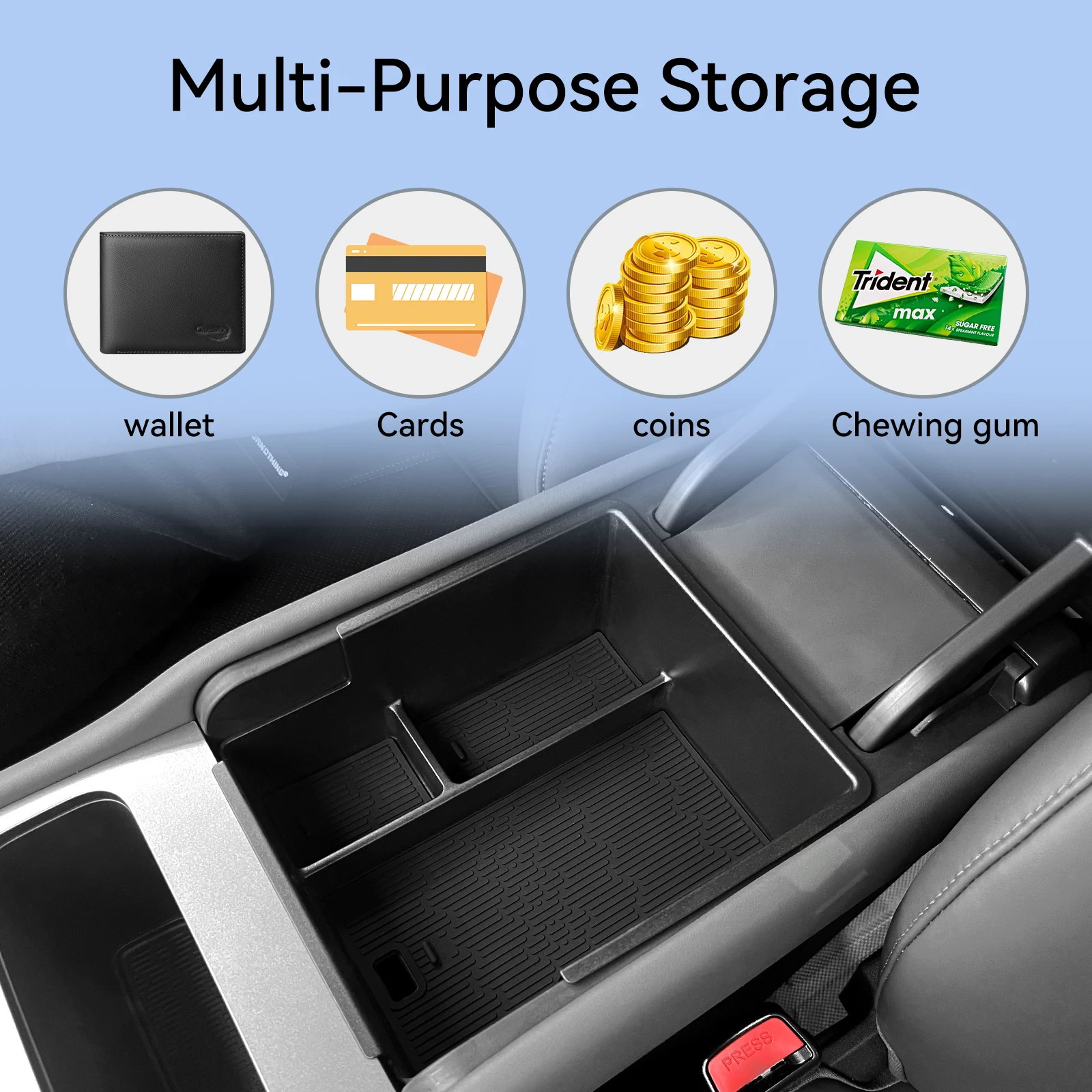 Smabee für BYD ATTO3 (Nur EVO-Version) 2025 2026 Mittelarmlehnenbox Auto-Aufbewahrungsbox Zubehör Organizer Ordnungsschale ABS – Detail 6