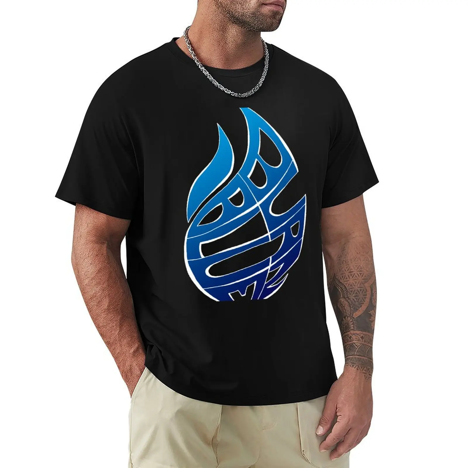 

Blue Flames (White) T-Shirt anime shirt sports fans customs mens tall t shirts