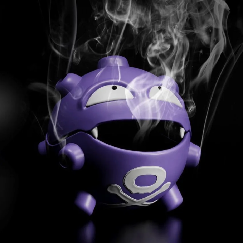 Cartoon Koffing Incense Burner Mosquito Incense Plate Holder Desktop Decoration Creative Sandalwood Storage Box Trendy Handpiece