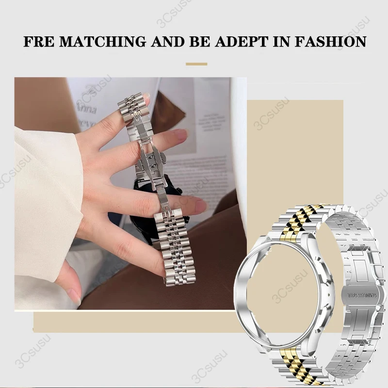 MOD Kit for Samsung Galaxy Watch 4 5 Pro 6 44mm 40mm 45mm Stainless Steel Strap+Case Galaxy Watch 3 45mm 41mm 4 6 Classic