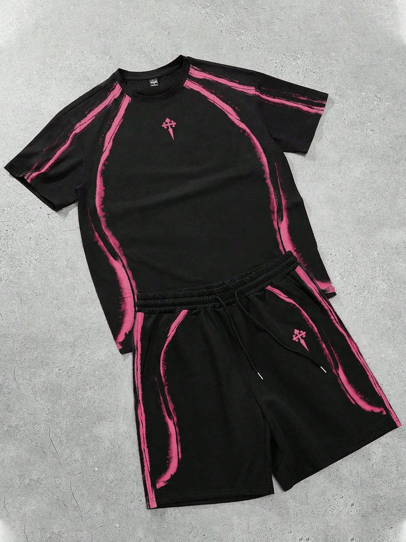 Conjunto Masculino de Verão 2026 Novo com Estampa 3D para Moda Casual de Rua Confortável e Macio