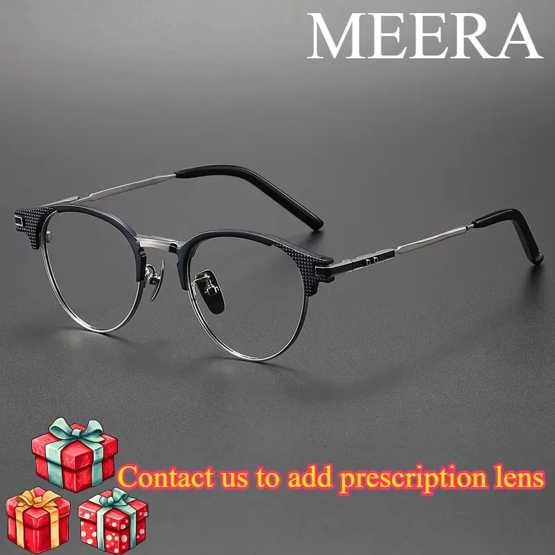 

Japanese Designer Reproduction β Titanium Eyebrow Eyeglasses Men Business Elitist round Eyewear Luxury Comfort GM Glasses Frame