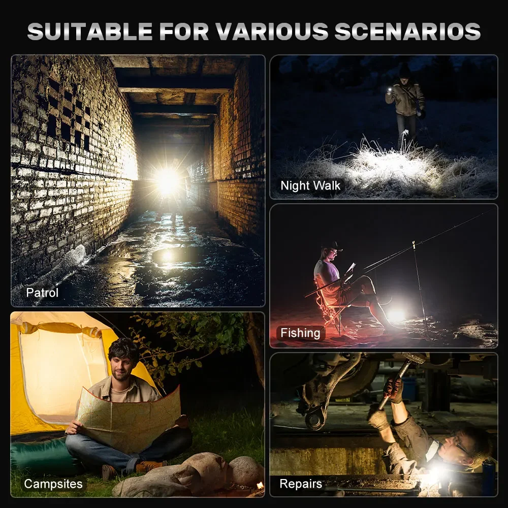 SC31Pro Rechargeable 18650 Flashlight Waterproof Powerful Searchlight With Outdoor Camping Emergency