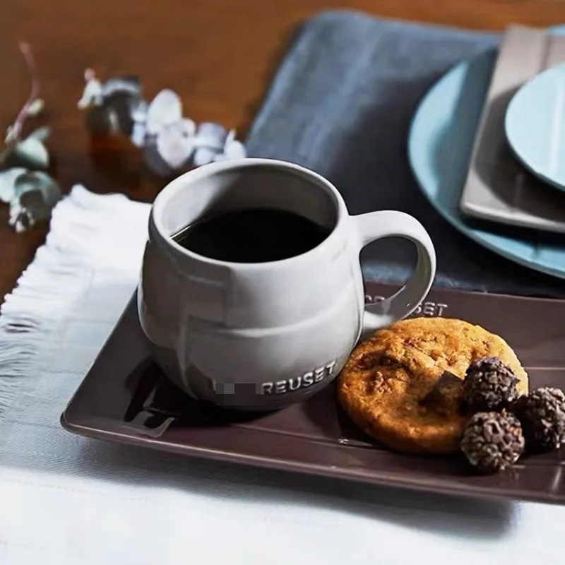 

French Rainbow Style Series Big Belly Cup Coffee Cup Mug Tea Cup Ceramic Household Water Drinkware