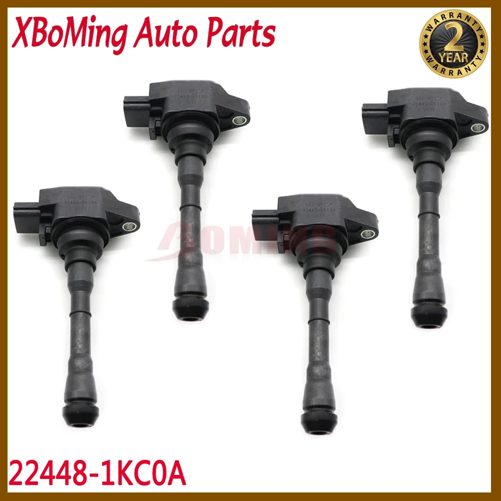 1/4pcs Car Ignition Coil Replacement 22448-1KC0A For Nissan Juke Sentra Rogue Sport 1.6L 2011-2019 224481KC0A 224481KC0A